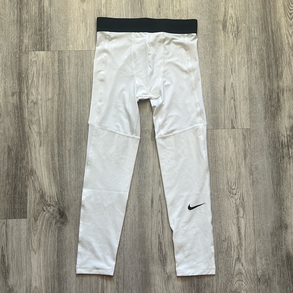 🆕 NWT NIKE PRO Dri-Fit Training Tights in White
